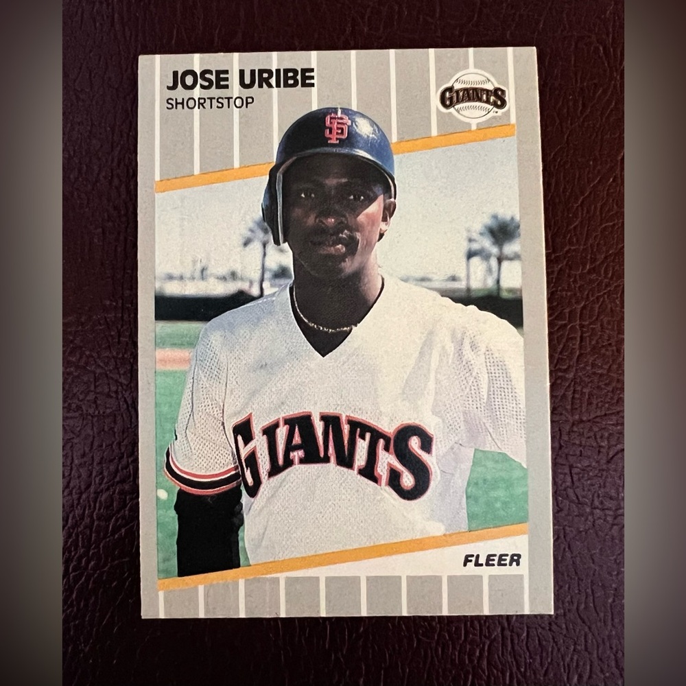 1989 Fleer Jose Uribe #345 Original Rare Error B-Day Misprint Gem Mint Gradable